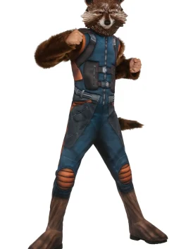 Best Rubies Costume Deluxe Rocket Raccoon Costume For Kids Superhero Costumes