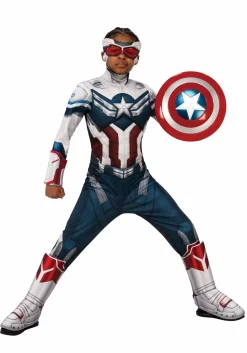 Cheap Rubies Costume The Falcon And Winter Soldier Deluxe Kid's Captain America Costume Superhero Costumes